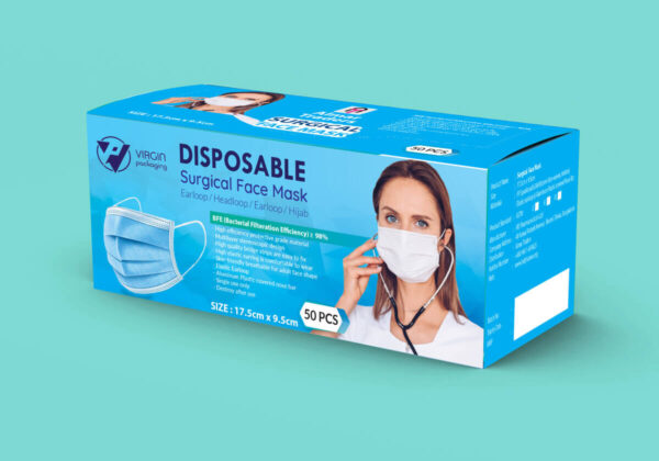 Surgical face mask boxes