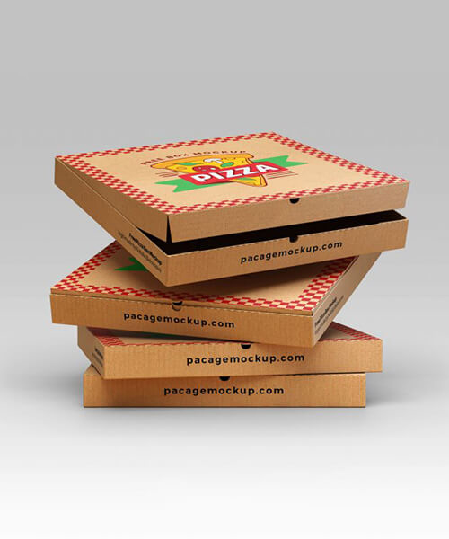 Brown Pizza Boxes