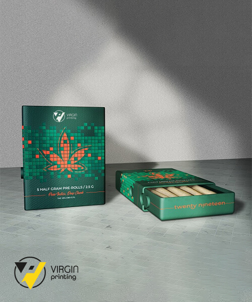 Custom Gray Label Pre-Roll Boxes