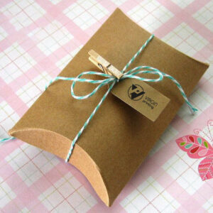 Kraft Paper Gift Pillow Boxes