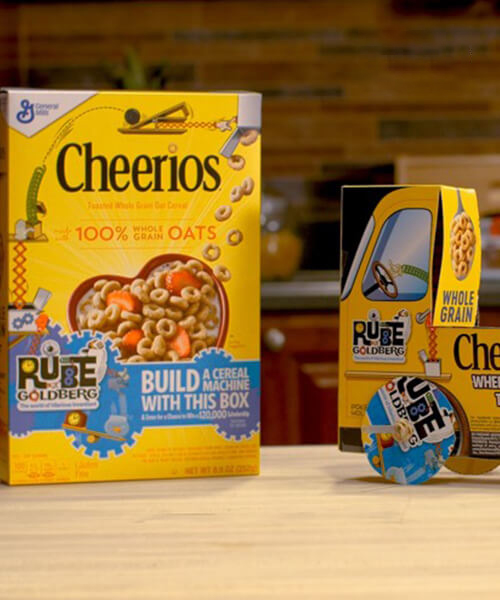 Rube Goldberg Cereal Boxes